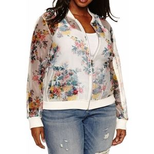 Ashley Nell Tipton Floral Bomber Jacket
